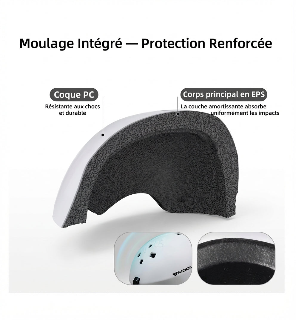 Casque de ski MOON avec visière intégrée